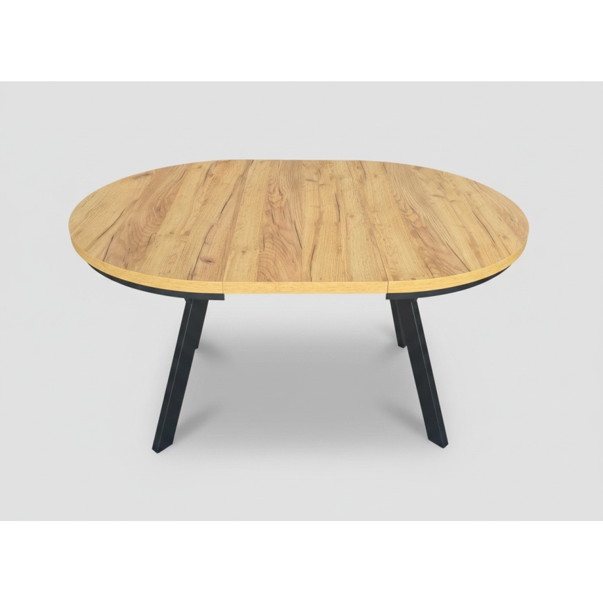 Uitschuifbare eettafel CENTRO 100/140x77 cm craft eiken/zwart