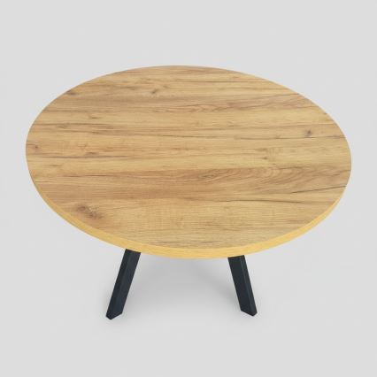 Uitschuifbare eettafel CENTRO 100/140x77 cm craft eiken/zwart