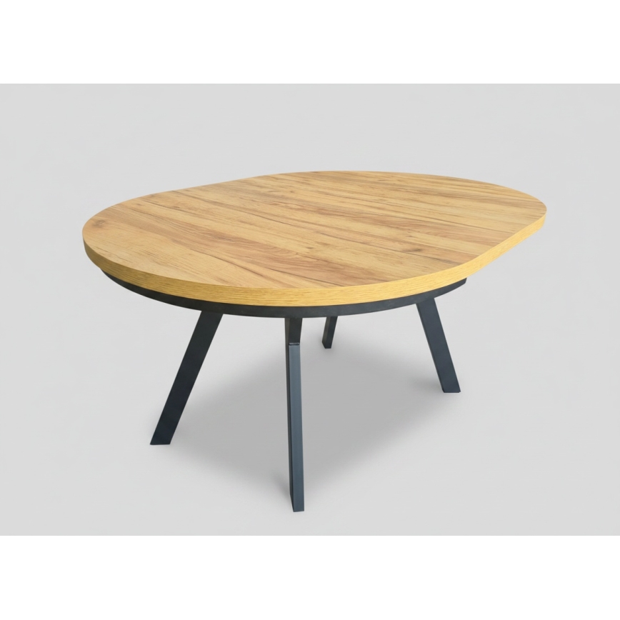 Uitschuifbare eettafel CENTRO 100/140x77 cm craft eiken/zwart
