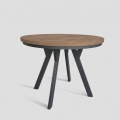Uitschuifbare eettafel CENTRO 100/140x77 cm eik Lefkas/zwart