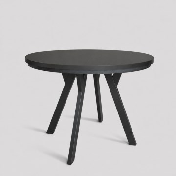 Uitschuifbare eettafel CENTRO 100/140x77 cm zwart