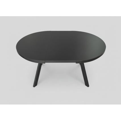 Uitschuifbare eettafel CENTRO 100/140x77 cm zwart