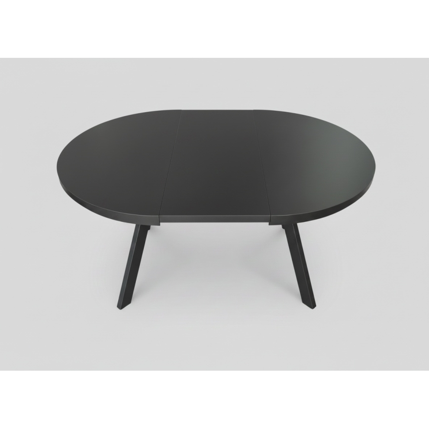 Uitschuifbare eettafel CENTRO 100/140x77 cm zwart