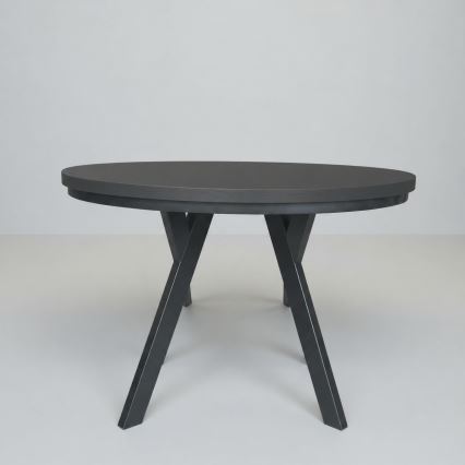Uitschuifbare eettafel CENTRO 100/140x77 cm zwart