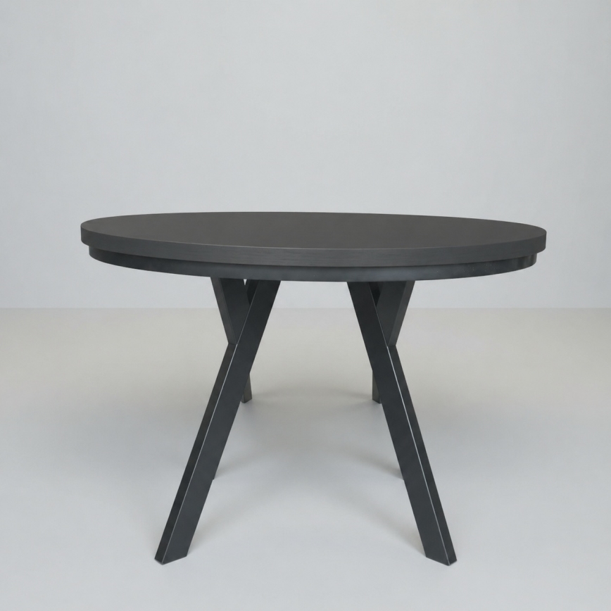 Uitschuifbare eettafel CENTRO 100/140x77 cm zwart
