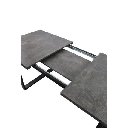 Uitschuifbare eettafel COLIN grijs