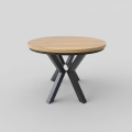 Uitschuifbare eettafel CONVI 100/140x73 cm eik craft/zwart