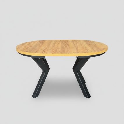 Uitschuifbare eettafel CONVI 100/140x73 cm eik craft/zwart