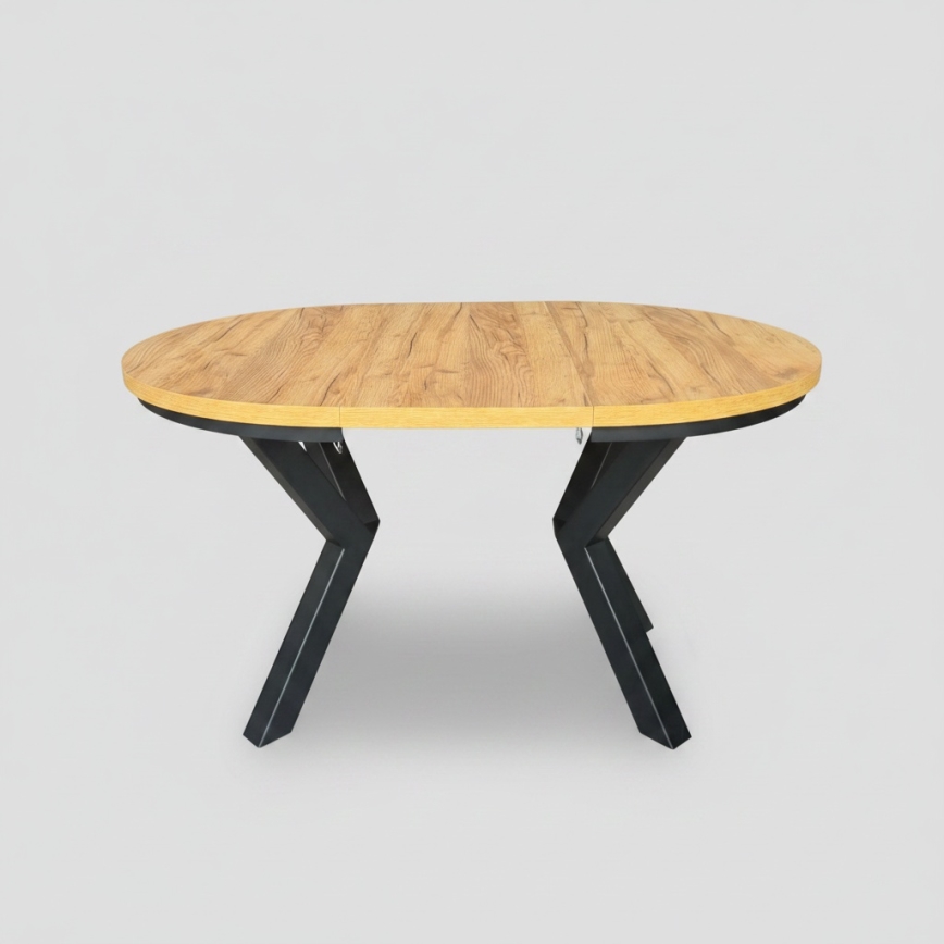 Uitschuifbare eettafel CONVI 100/140x73 cm eik craft/zwart