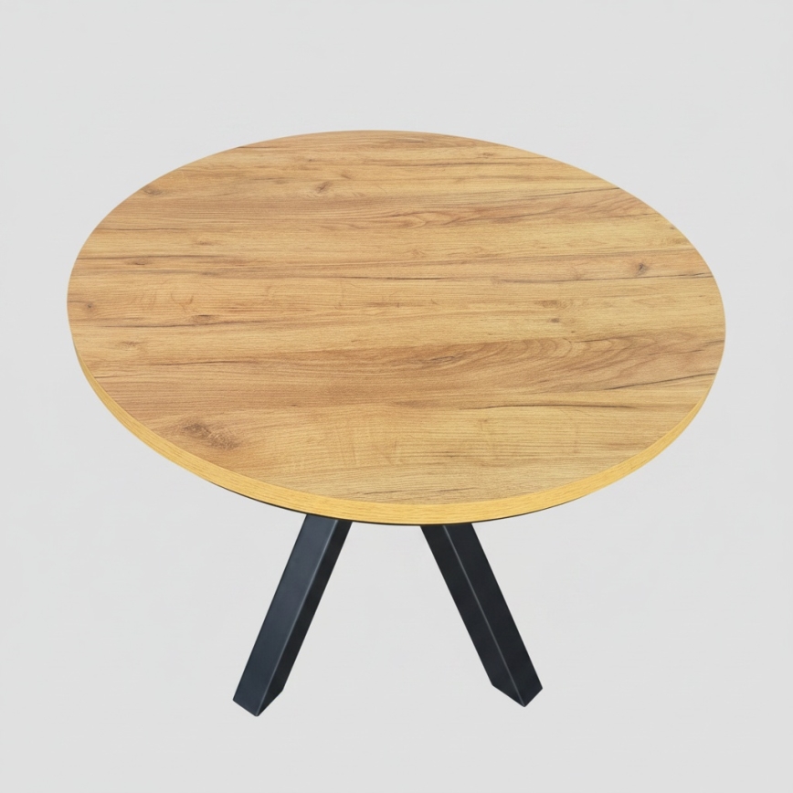 Uitschuifbare eettafel CONVI 100/140x73 cm eik craft/zwart