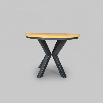 Uitschuifbare eettafel CONVI 100/140x73 cm eik craft/zwart