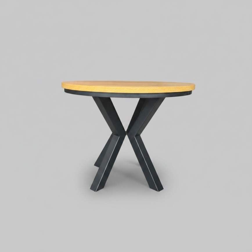Uitschuifbare eettafel CONVI 100/140x73 cm eik craft/zwart
