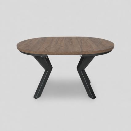 Uitschuifbare eettafel CONVI 100/140x73 cm Lefkas eik/zwart