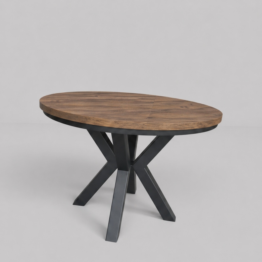 Uitschuifbare eettafel CONVI 100/140x73 cm Lefkas eik/zwart