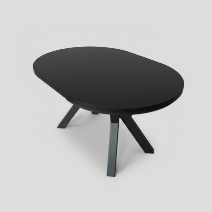 Uitschuifbare eettafel CONVI 100/140x73 cm zwart