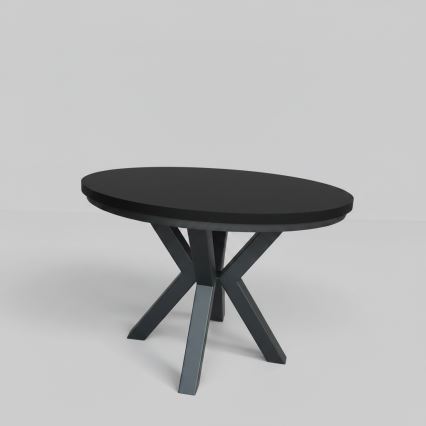 Uitschuifbare eettafel CONVI 100/140x73 cm zwart