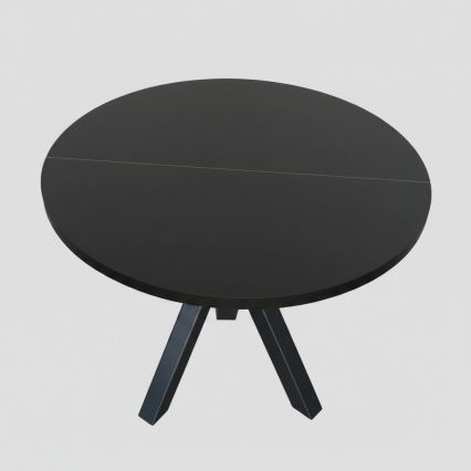 Uitschuifbare eettafel CONVI 100/140x73 cm zwart