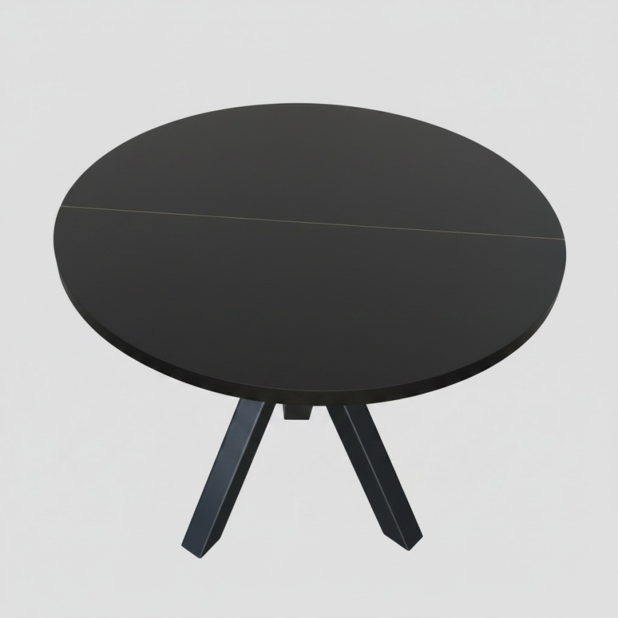 Uitschuifbare eettafel CONVI 100/140x73 cm zwart