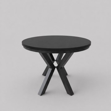 Uitschuifbare eettafel CONVI 100/140x77 cm zwart