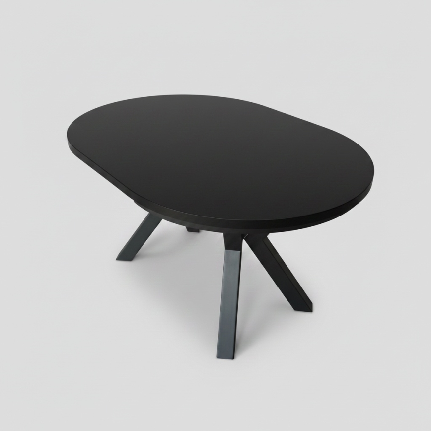Uitschuifbare eettafel CONVI 100/140x77 cm zwart