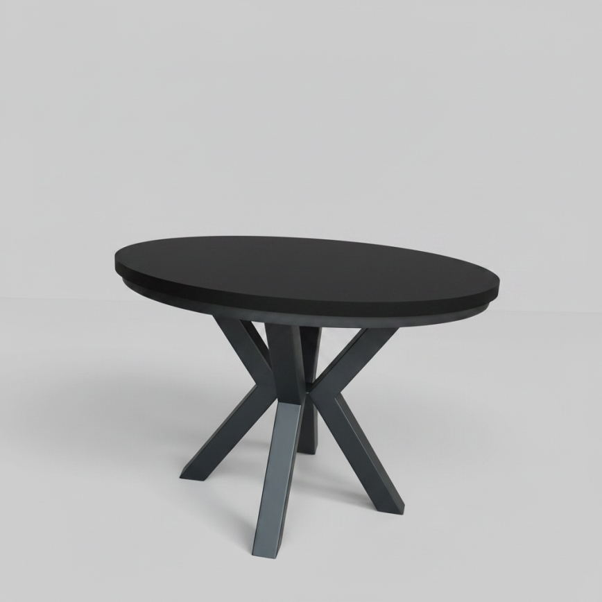 Uitschuifbare eettafel CONVI 100/140x77 cm zwart