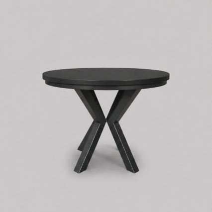 Uitschuifbare eettafel CONVI 100/140x77 cm zwart