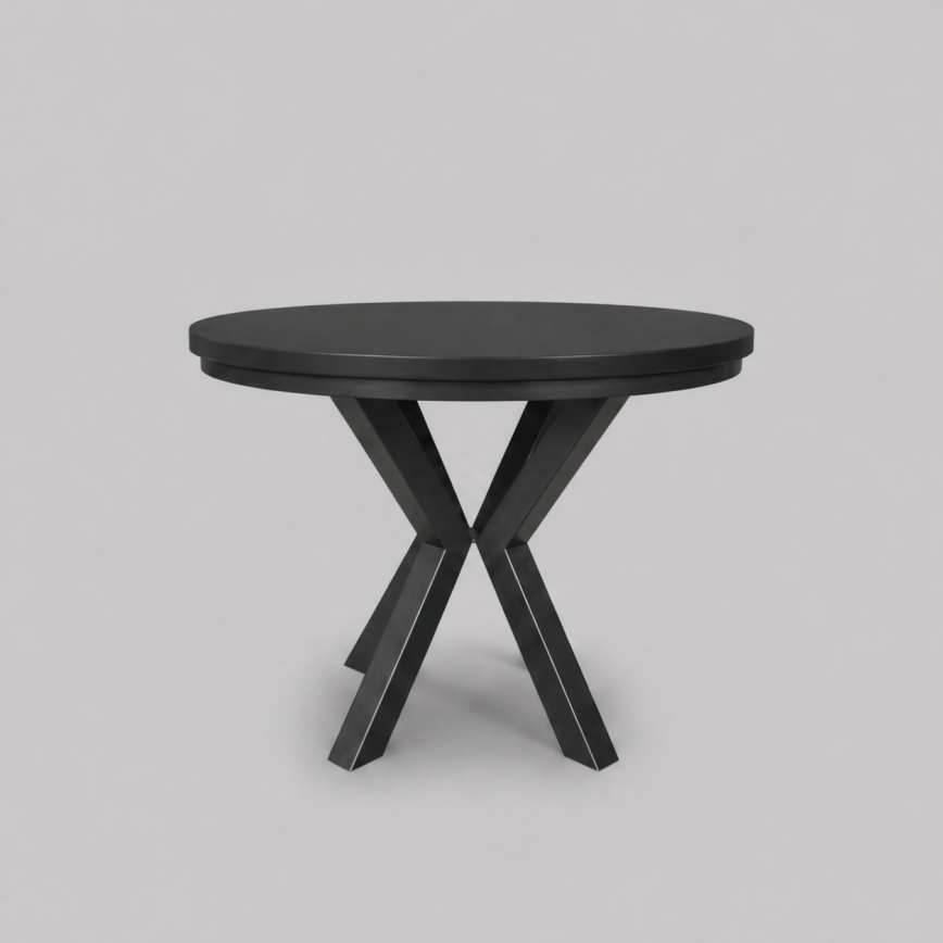 Uitschuifbare eettafel CONVI 100/140x77 cm zwart