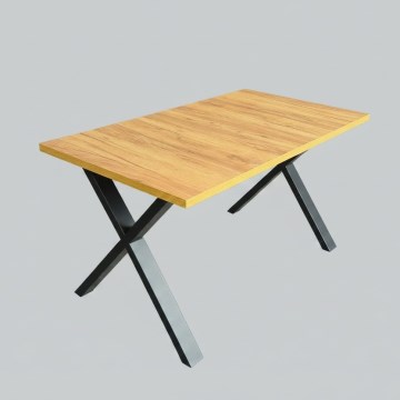 Uitschuifbare eettafel DOMO 150/190x80 cm craft eiken/zwart