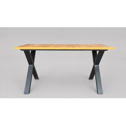 Uitschuifbare eettafel DOMO 150/190x80 cm craft eiken/zwart