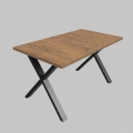 Uitschuifbare eettafel DOMO 150/190x80 cm lefkas eik/zwart
