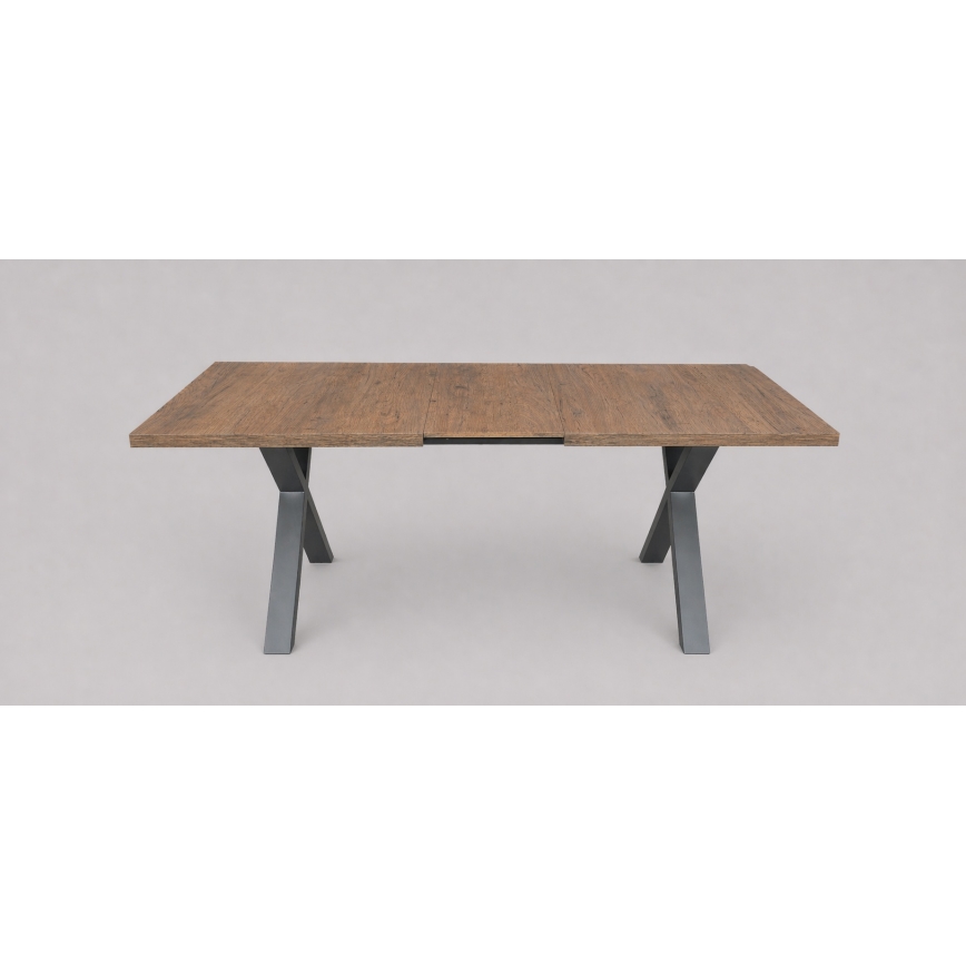 Uitschuifbare eettafel DOMO 150/190x80 cm lefkas eik/zwart