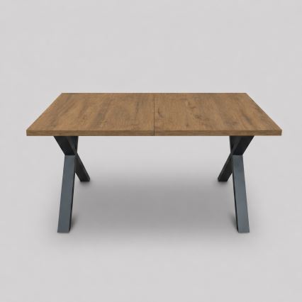 Uitschuifbare eettafel DOMO 150/190x80 cm lefkas eik/zwart