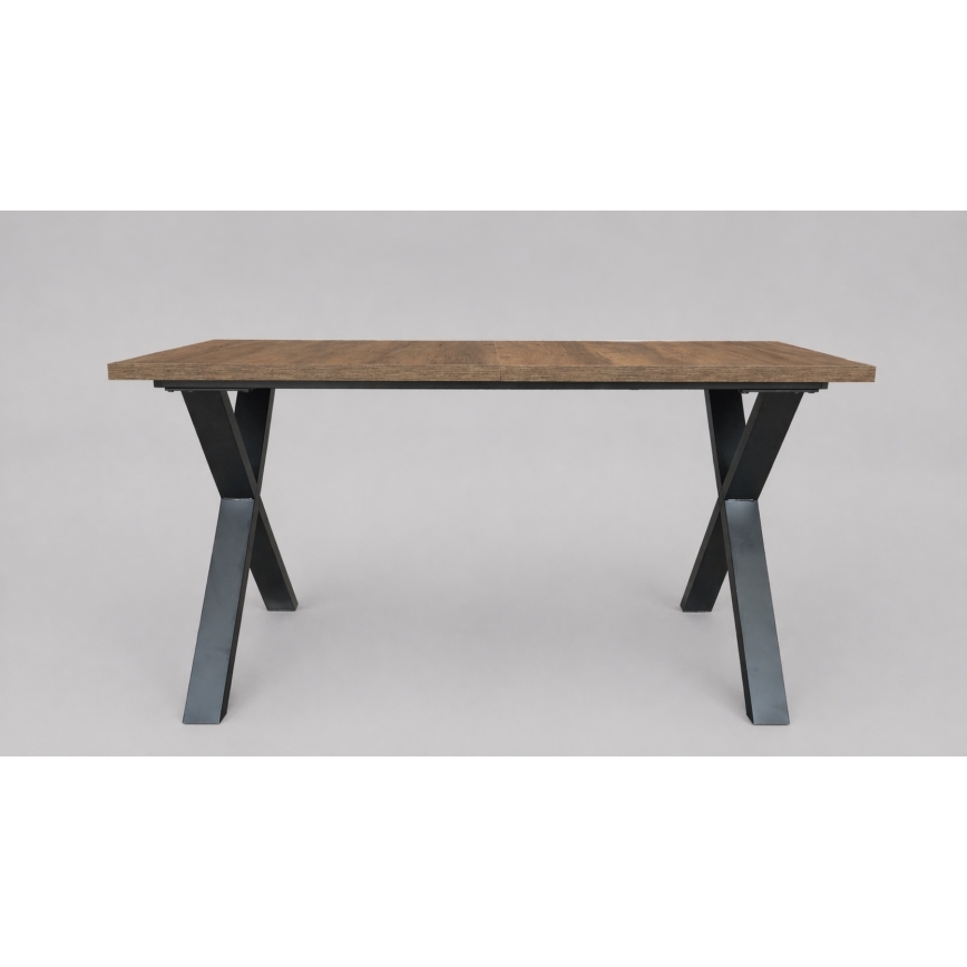 Uitschuifbare eettafel DOMO 150/190x80 cm lefkas eik/zwart