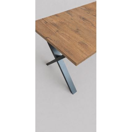 Uitschuifbare eettafel DOMO 150/190x80 cm lefkas eik/zwart