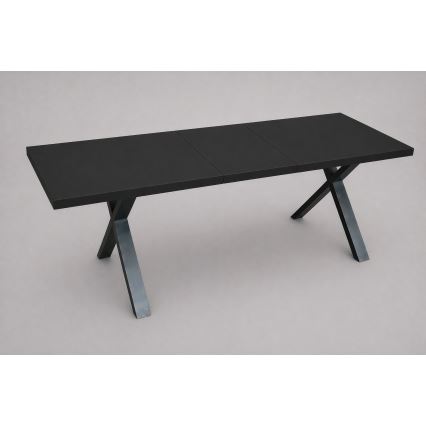 Uitschuifbare eettafel DOMO 150/190x80 cm zwart