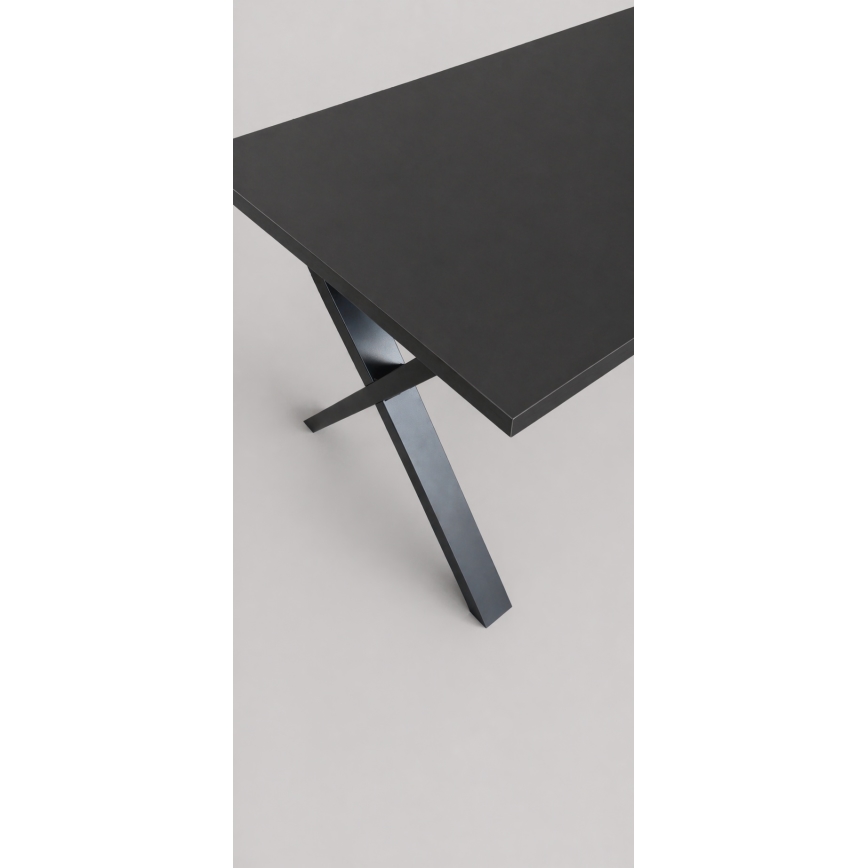 Uitschuifbare eettafel DOMO 150/190x80 cm zwart