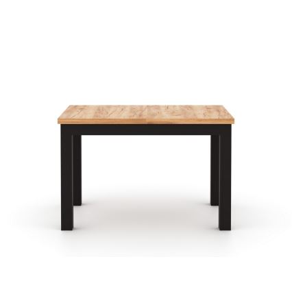 Uitschuifbare eettafel DOO 120/160x75 cm artisan eiken/zwart