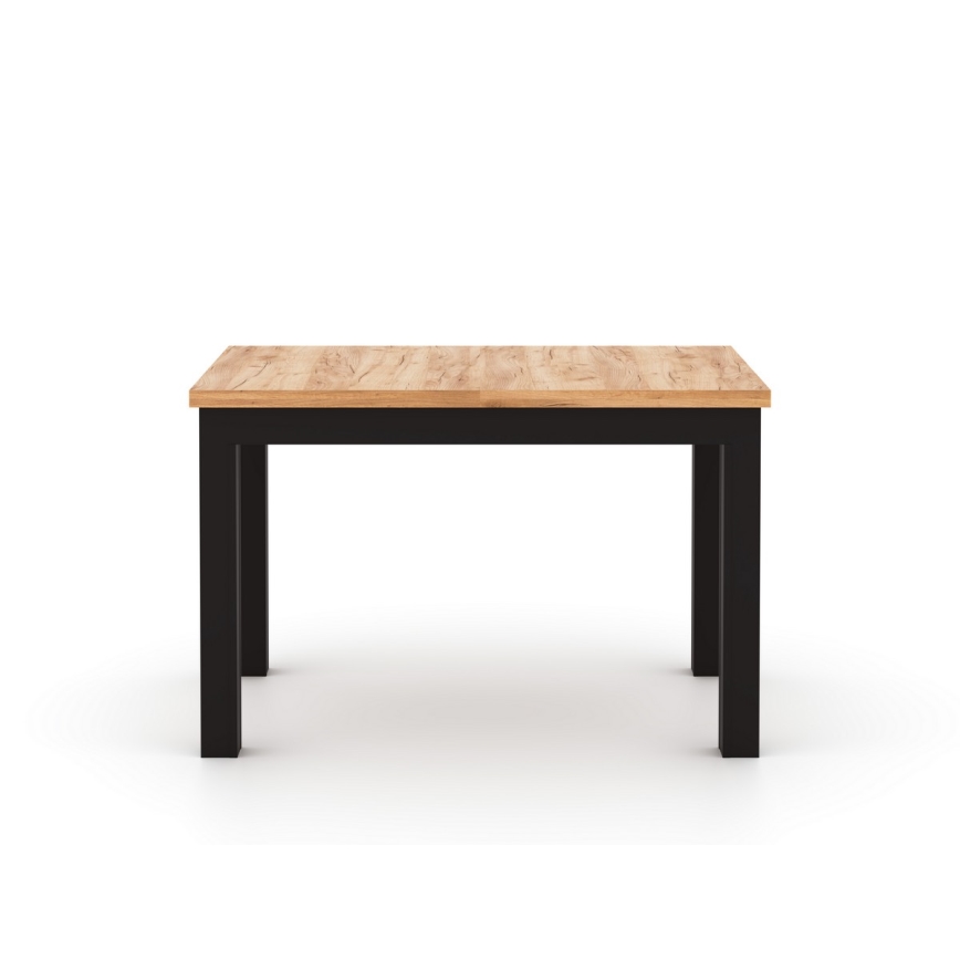 Uitschuifbare eettafel DOO 120/160x75 cm artisan eiken/zwart
