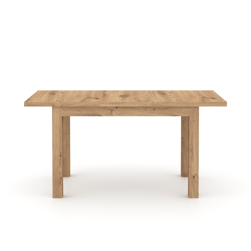 Uitschuifbare eettafel DOO 120/160x75 cm eiken artisan