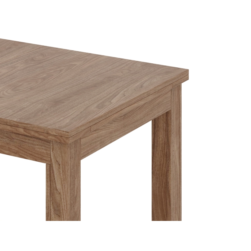 Uitschuifbare eettafel DOO 120/160x75 cm lichte walnoot