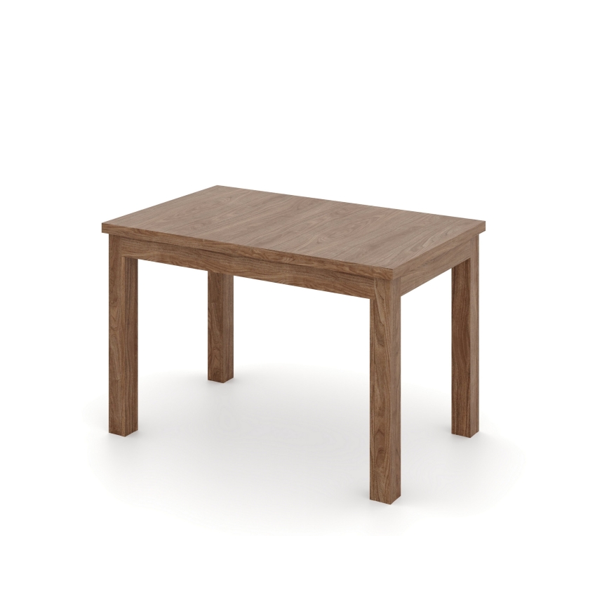 Uitschuifbare eettafel DOO 120/160x75 cm lichte walnoot