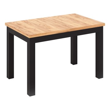Uitschuifbare eettafel DOO eiken artisan/zwart