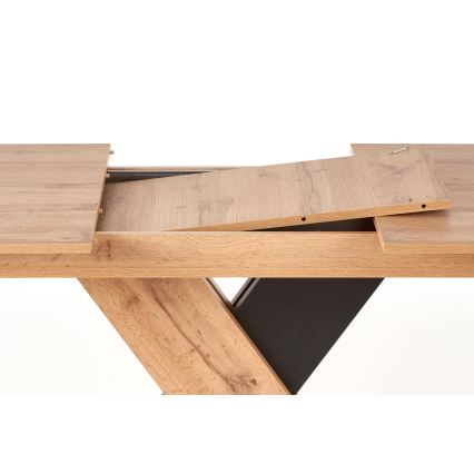 Uitschuifbare eettafel DROM 130/175x85 cm Wotan eik/zwart