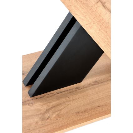 Uitschuifbare eettafel DROM 130/175x85 cm Wotan eik/zwart