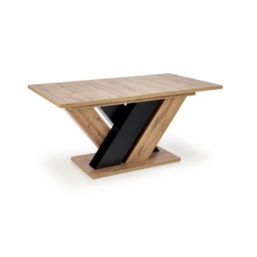 Uitschuifbare eettafel DROM 160/200x90 cm eik wotan/zwart