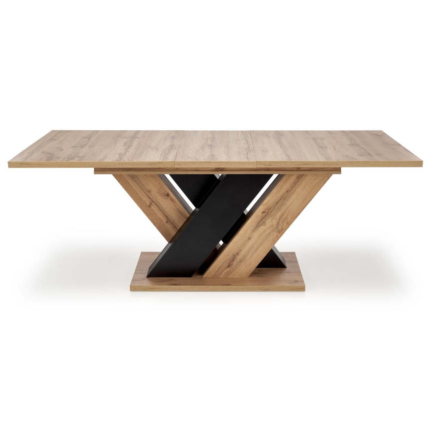 Uitschuifbare eettafel DROM 160/200x90 cm eik wotan/zwart
