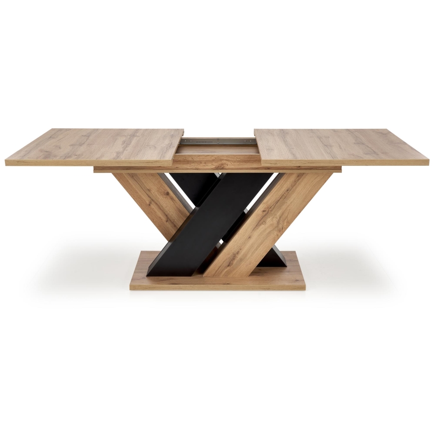 Uitschuifbare eettafel DROM 160/200x90 cm eik wotan/zwart