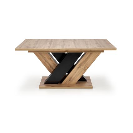 Uitschuifbare eettafel DROM 160/200x90 cm eik wotan/zwart