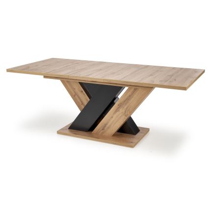 Uitschuifbare eettafel DROM 160/200x90 cm eik wotan/zwart