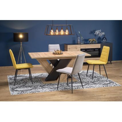 Uitschuifbare eettafel DROM 160/200x90 cm eik wotan/zwart